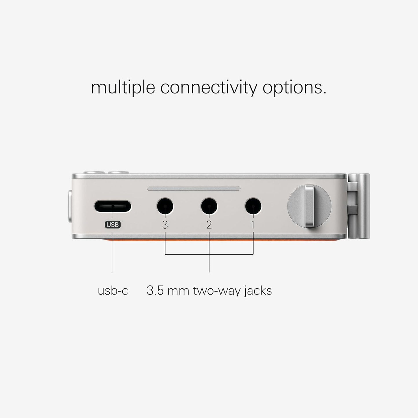 Portable Digital Audio Recorder – 128 GB, Bluetooth, USB‑C, Internal Mic & Speaker