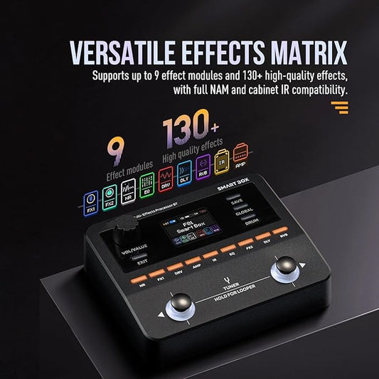 Smart Multi‑Effects Pedal – 130+ Effects, NAM/IR Support, Looper, USB Audio