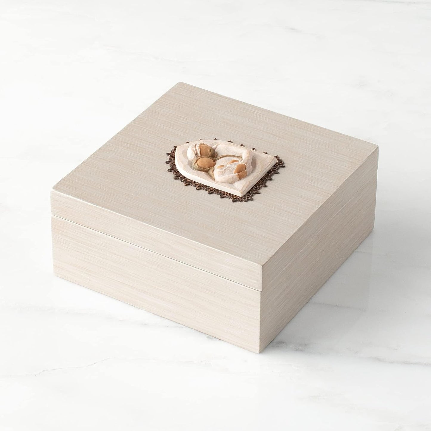 Hand-Carved & Hand-Painted Memory Box – Wooden Jewelry & Keepsake Chest