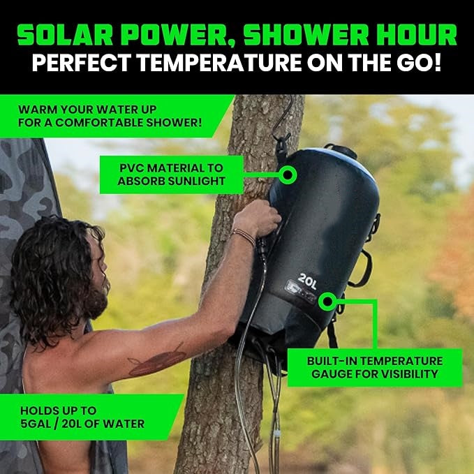 5 Gal Portable Solar Camping Shower