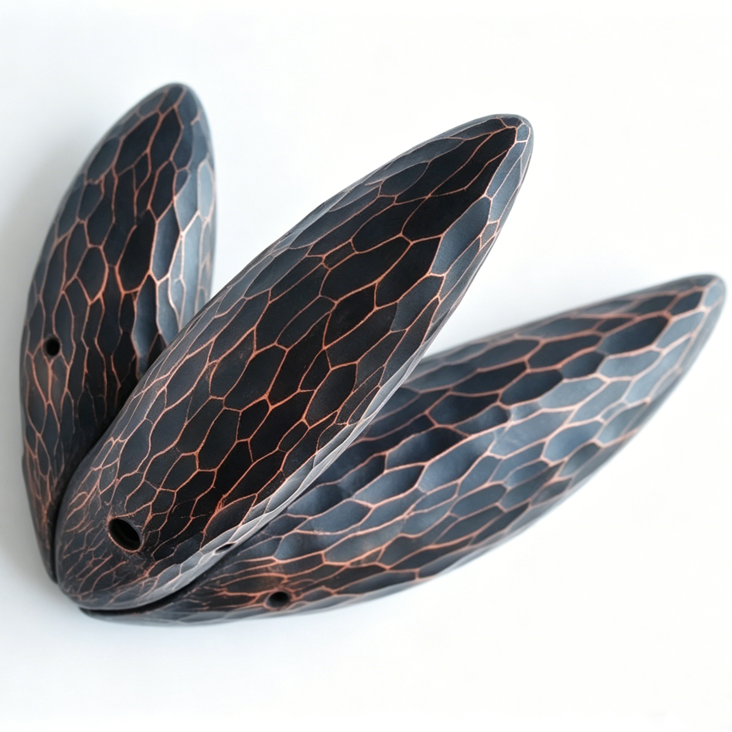 Triple Chamber Flute "Forest Meditation" – Ceramic Musical Instrument