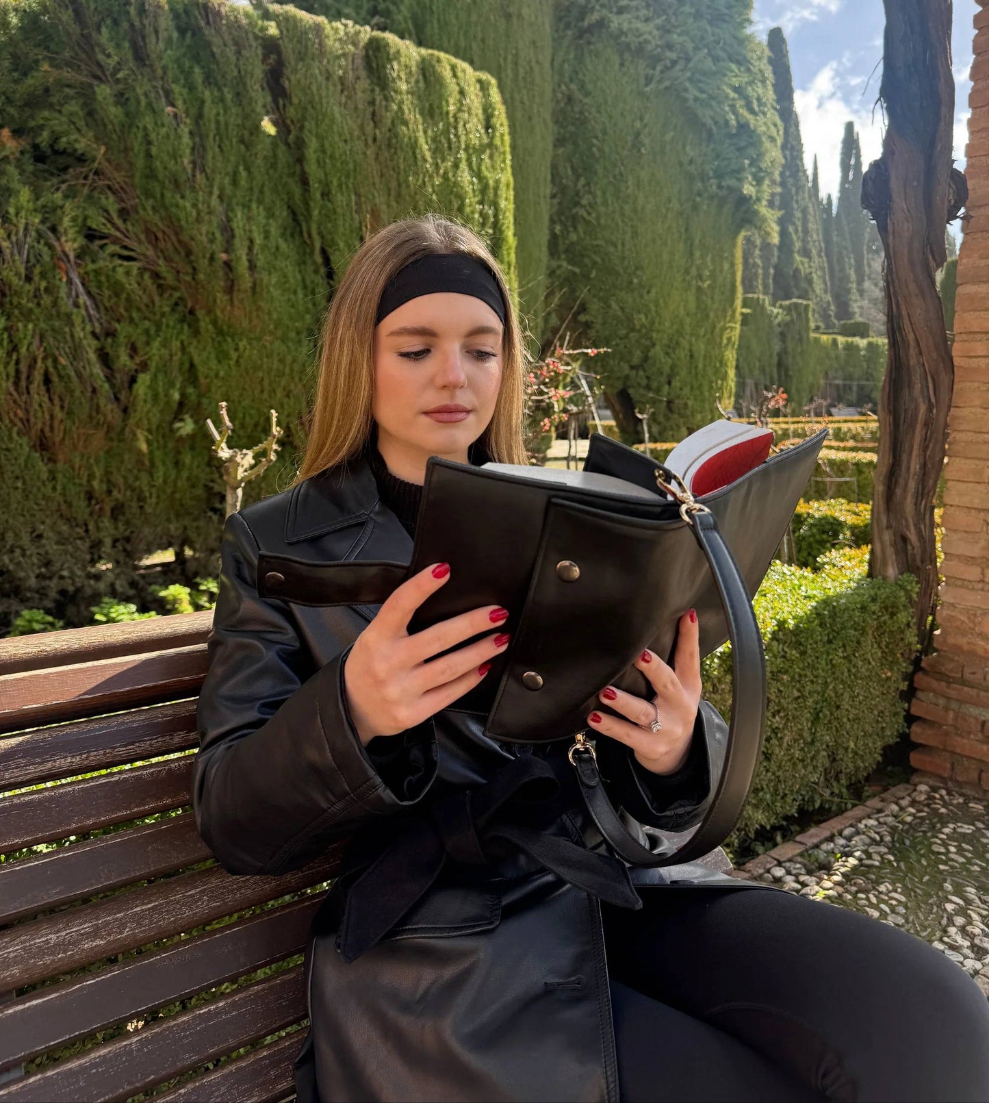 Vegan Leather Book Bag – Handmade in Spain