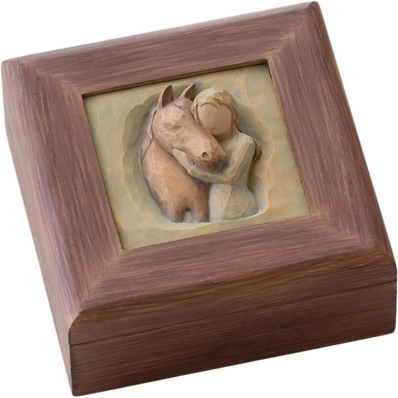 Hand-Carved & Hand-Painted Memory Box – Wooden Jewelry & Keepsake Chest