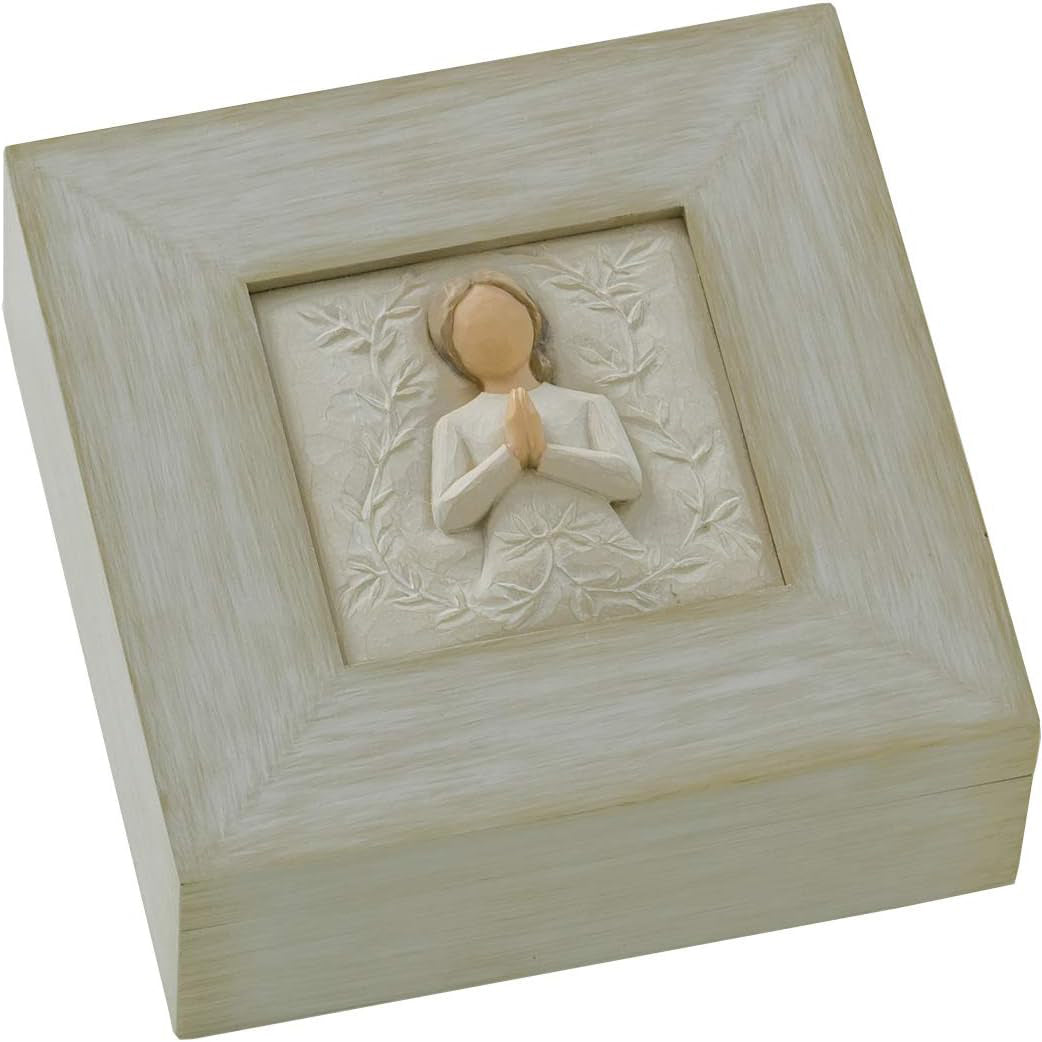 Hand-Carved & Hand-Painted Memory Box – Wooden Jewelry & Keepsake Chest