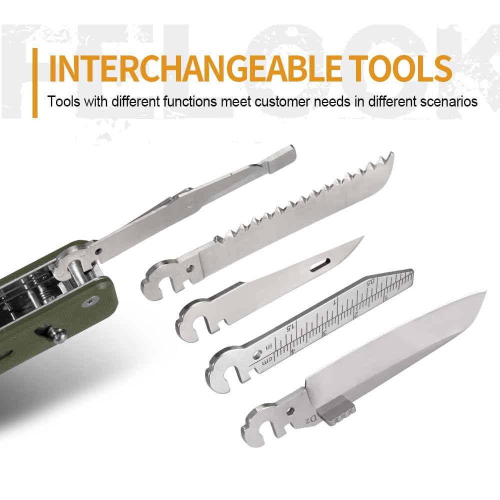 Portable adjustable pocket tool kit, pre-loaded with 8 essential tools.