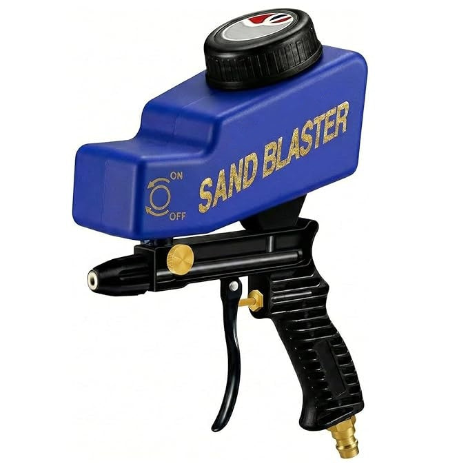 Wet and dry sandblasting machine, dry and wet sandblasting gun set