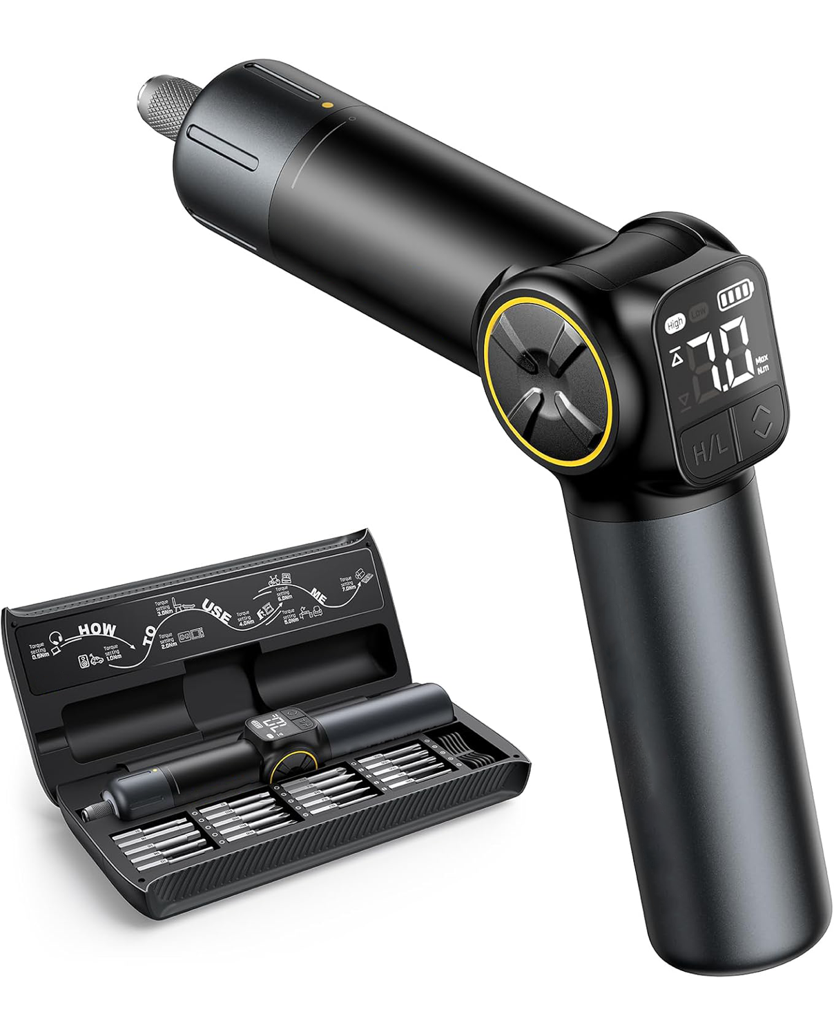 Pivot Handle Screwdriver – Max 7N·m High Torque | 2 Speed Options