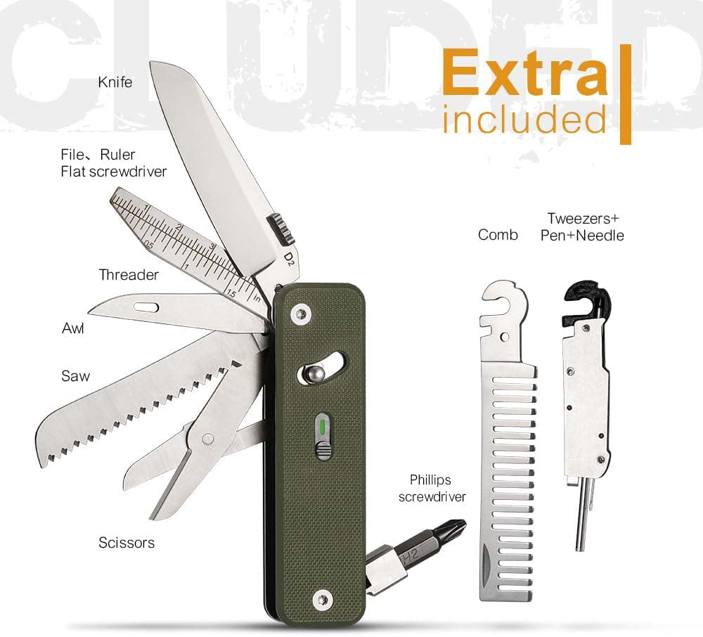 Portable adjustable pocket tool kit, pre-loaded with 8 essential tools.