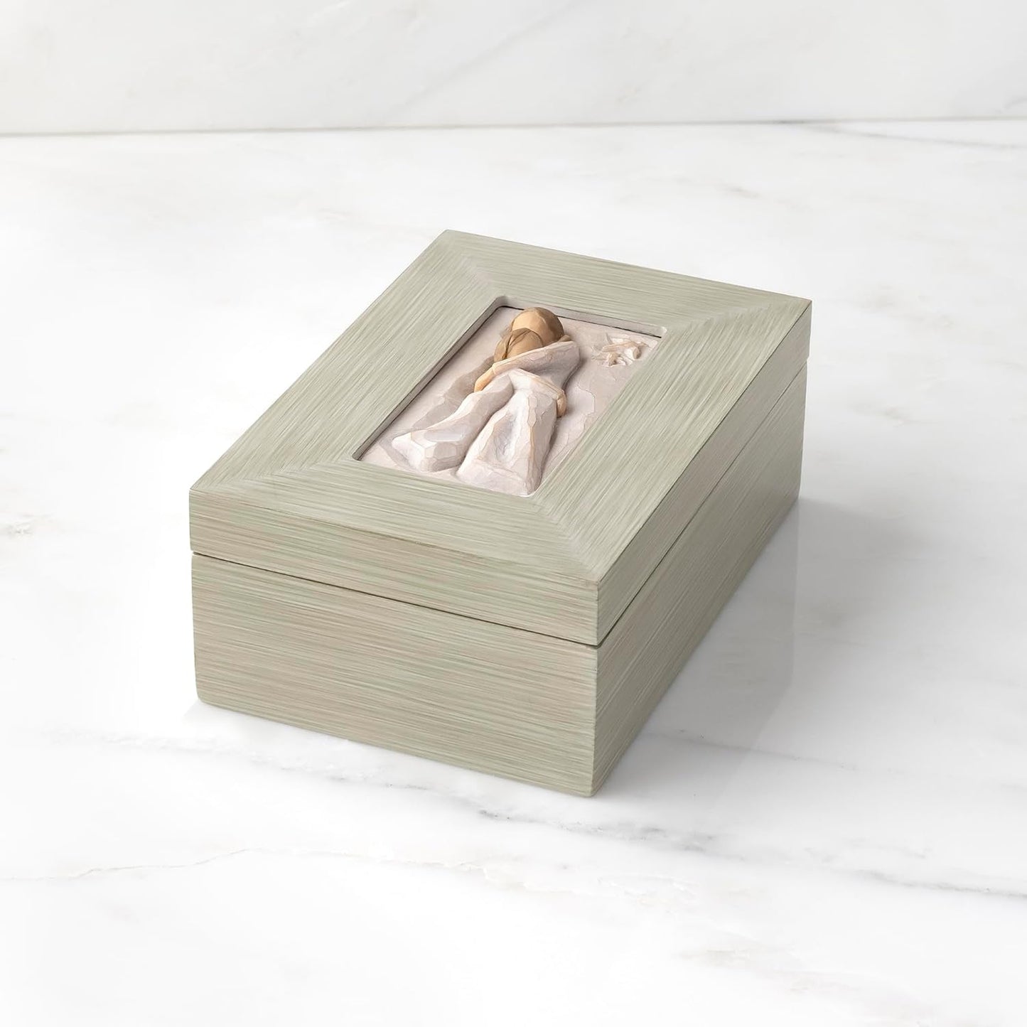 Hand-Carved & Hand-Painted Memory Box – Wooden Jewelry & Keepsake Chest