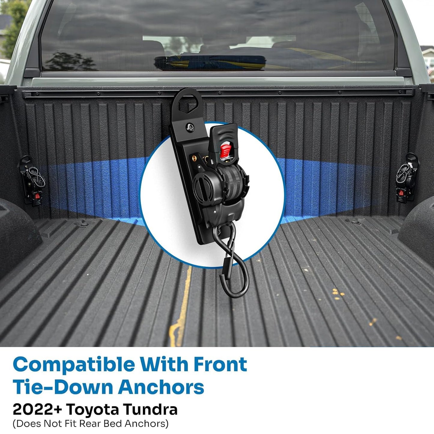 Integrated Retractable Tie-Down Strap with Universal Swivel Joint