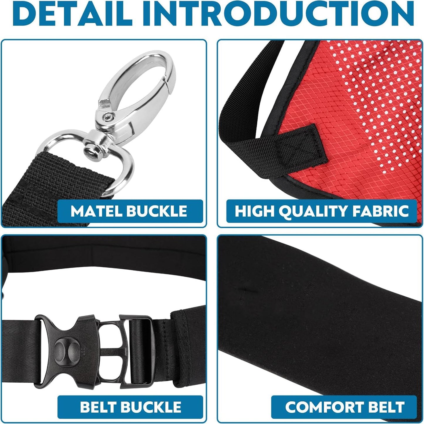 Swim Parachute Resistance Training Set – 3 Parachutes with Adjustable Belt
