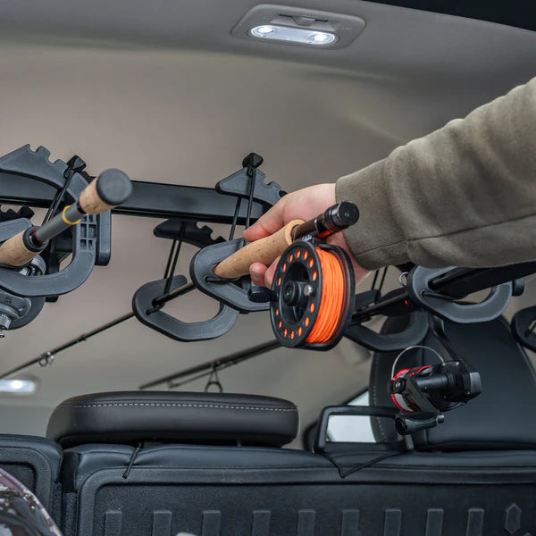 Car-mounted fishing rod holder