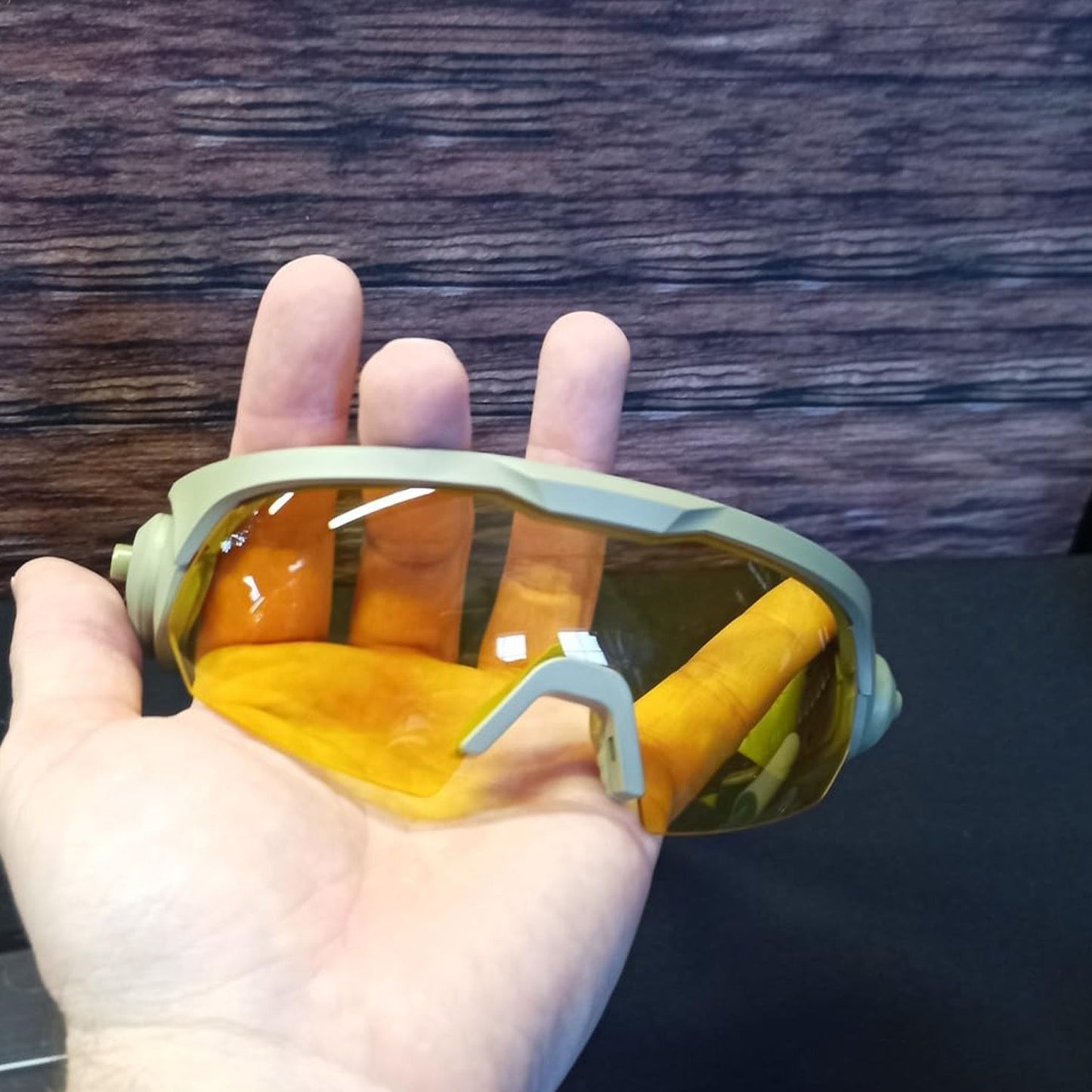 Shooting glasses with earplugs